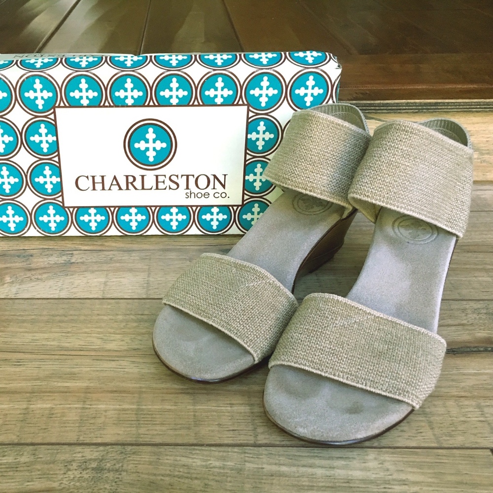 Charleston Shoe Co. Linen Wedge Sandal